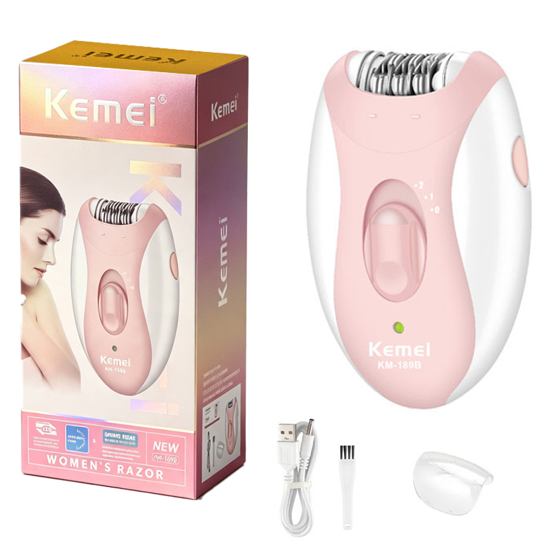 Epilator Wireless - Kemei-女性用電動脱毛器,充電式,顔,体,女性,ビキニ,脚,腕,脇の下,脇の下