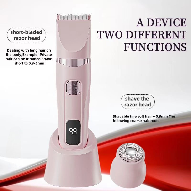 Epilator Wireless - USB充電式ワイヤレスビキニトリマー、女性用ボディグルーミングシェーバー、LEDスクリーン