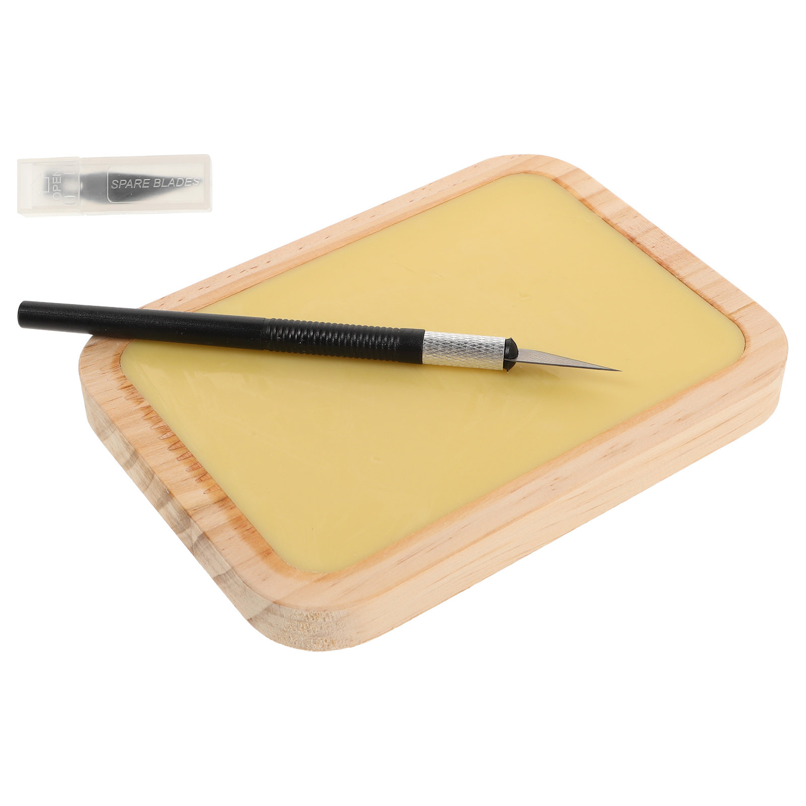 Waxing Kit Home - 伝統的なペーパークラフト彫刻キット1セット、ノンスティックワックスプレート彫刻ボード、窓花や家の装飾、休日のデコレーション用精密ナイフ