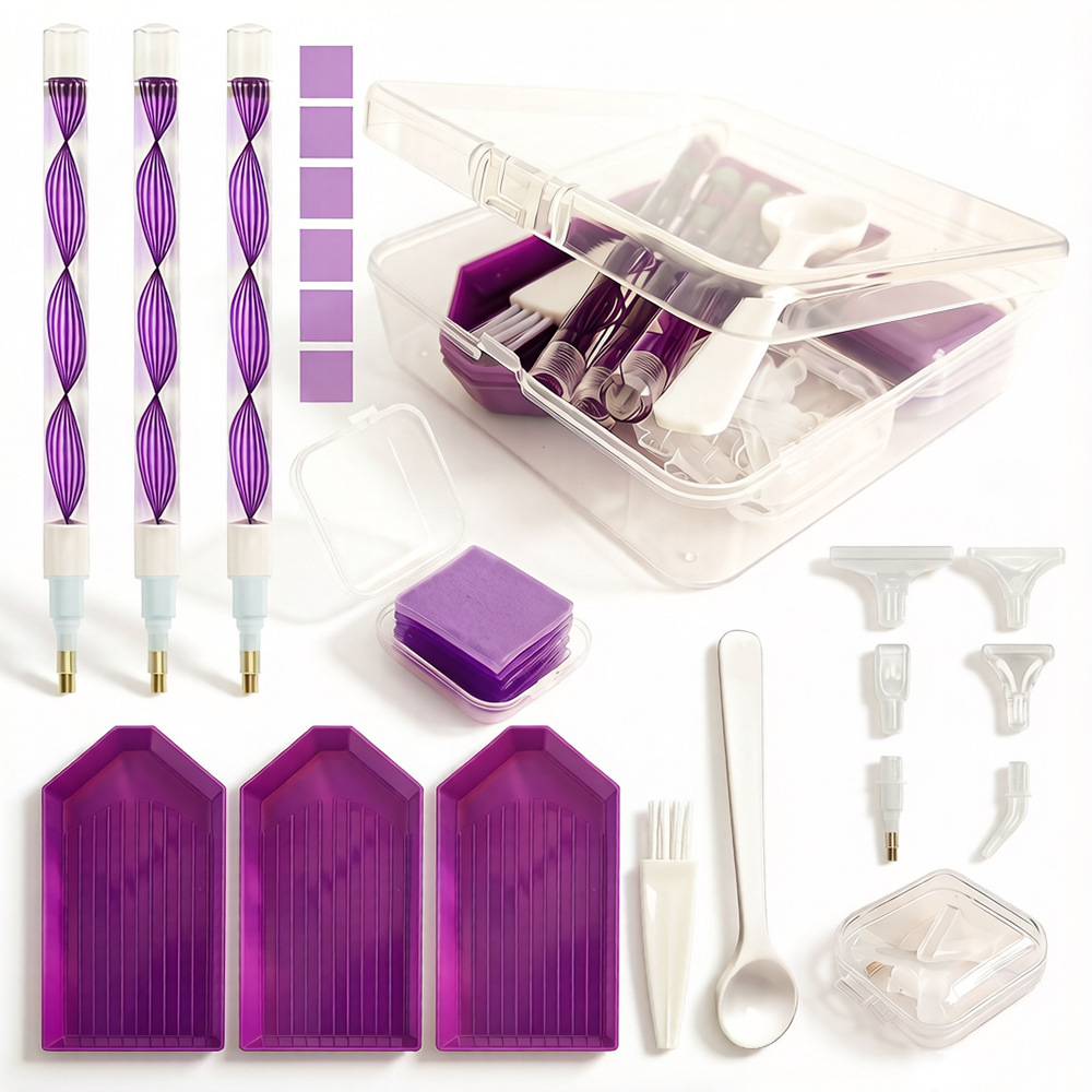 DIYダイヤモンドペインティングツールキット 4色収納ボック - Waxing Kit Home のレビューと価格