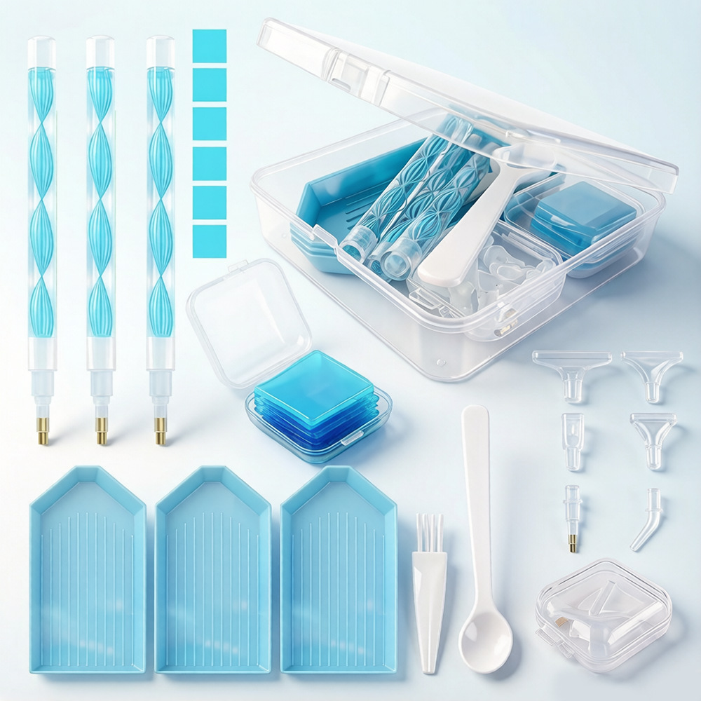 DIYダイヤモンドペインティングツールキット 4色収納ボック - Waxing Kit Home のレビューと価格
