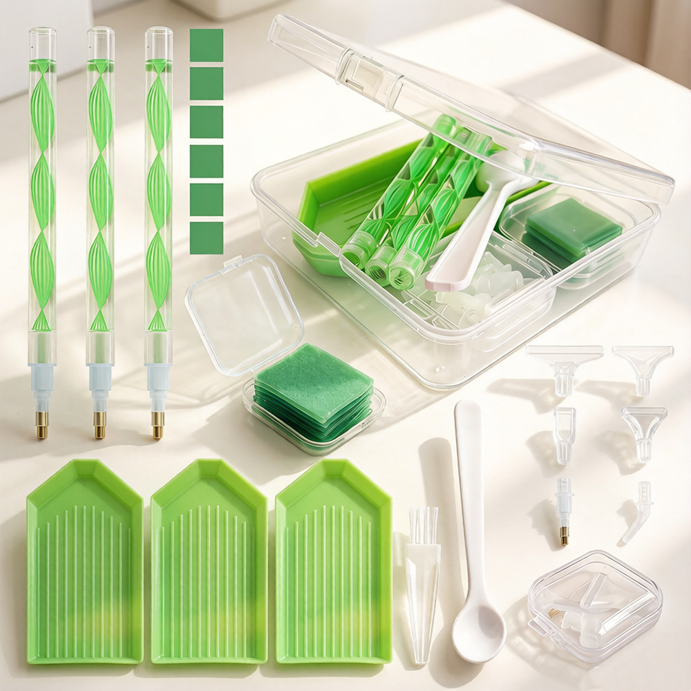 DIYダイヤモンドペインティングツールキット 4色収納ボック - Waxing Kit Home のレビューと価格