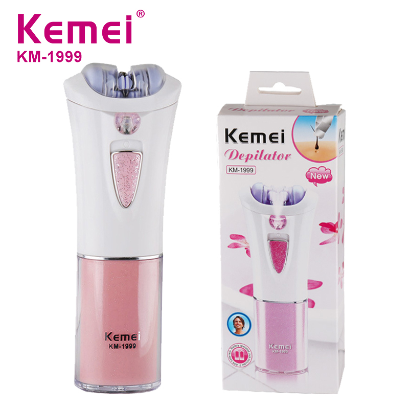 Kemei KM-1999 脱毛電気女性脱毛器女性乾電池脱毛 - Epilator Wireless のレビューと価格
