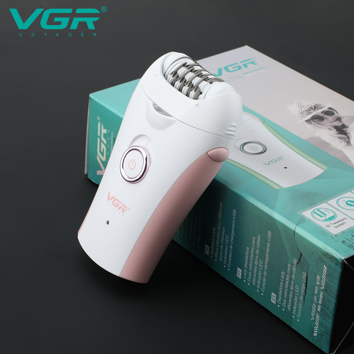 女性用充電式電気脱毛器,プロフェッショナル,vgr 705, - Epilator Wireless のレビューと価格