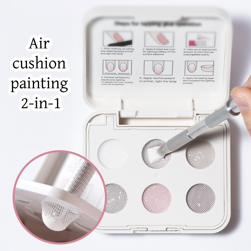 6色エアクッションパッティングジェルグラデーションジェルポリ - Waxing Kit Home のレビューと価格