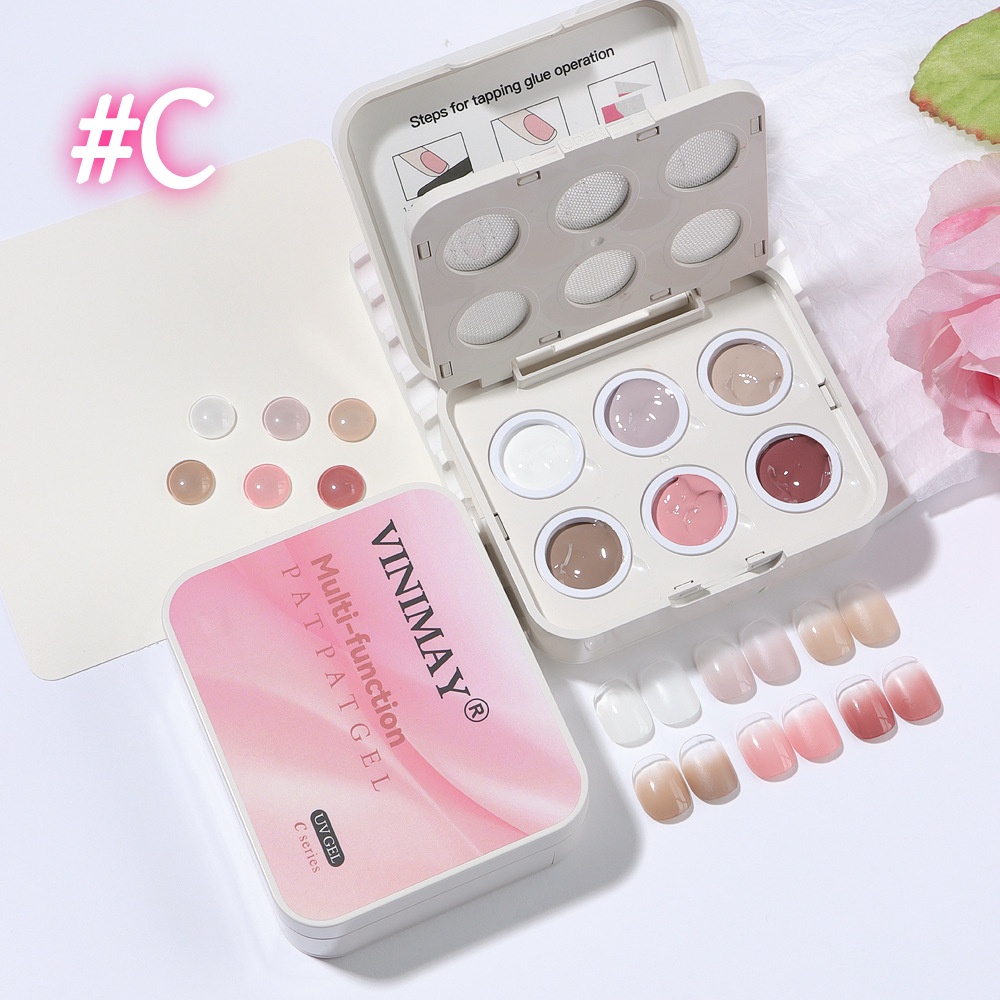 新しい6色クッションネイルアートセット、高弾性精密細穴、グラ - Waxing Kit Home のレビューと価格