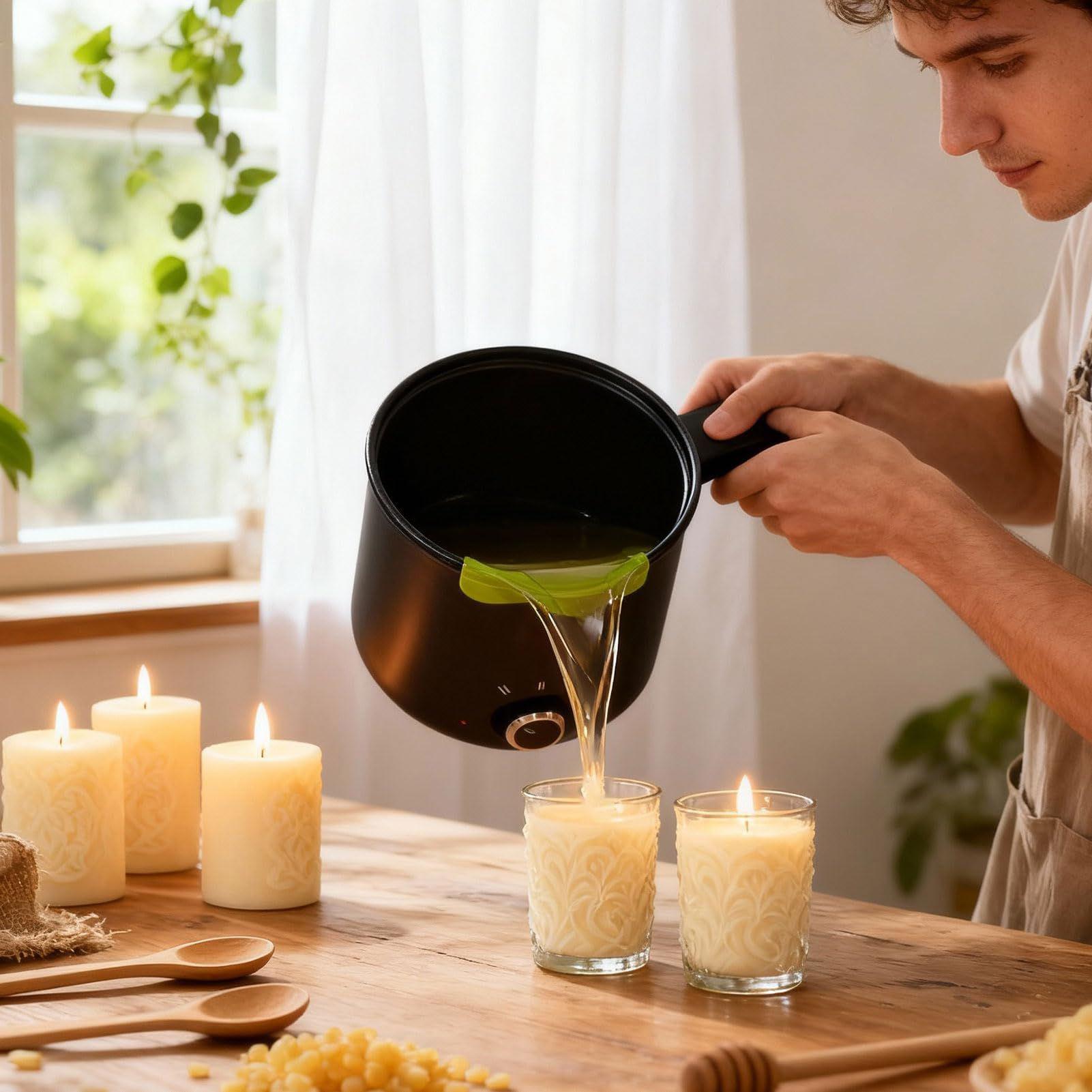 キャンドルワックス溶解ポット 1.5L 大型ステンレス製電気 - Waxing Kit Home のレビューと価格