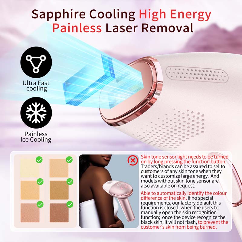 アイス冷却ハンディ脱毛器ポータブルマシン無痛ボディ脱毛家庭用 - Epilator Wireless のレビューと価格
